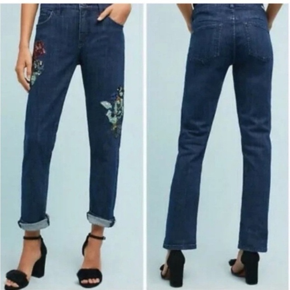 Pilcro &ampthe Letterpress Sequin Slim Boyfriend Jeans